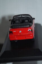Minichamps (dealer box) vw golf convertible in red, 1:43 diecast