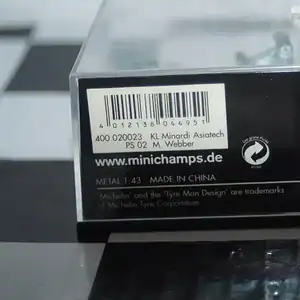 Minichamps kl minardi asiatech ps 02 m.webber 400 020023 1:43