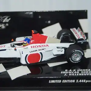 Minichamps bar honda showcar 2003 j. villeneuve 400 030086 1:43