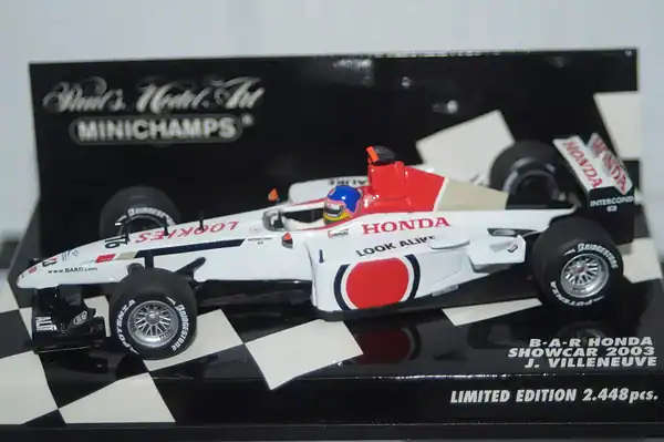 Minichamps bar honda showcar 2003 j. villeneuve 400 030086 1:43