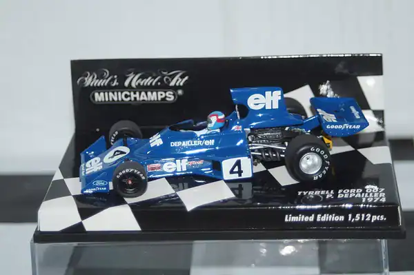 Minichamps tyrrell ford 007 1974 p.depailler 400 740004 diecast 1:43