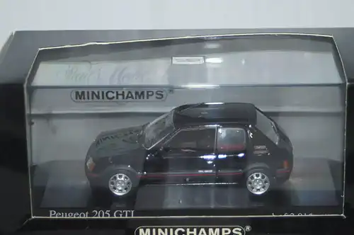 Minichamps peugeot 205 gti black 1990 400 112301 1:43