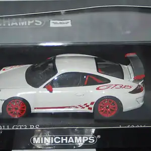 Minichamps porsche 911 gt3 rs (997 11) white 2010,400 069100 ,1:43