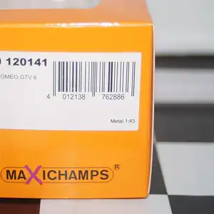 Maxichamps alfa romeo gtv 6 1983 silver 1:43 940 120141