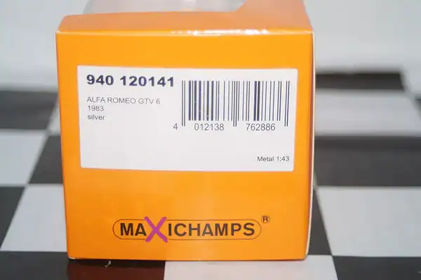 Maxichamps alfa romeo gtv 6 1983 silver 1:43 940 120141