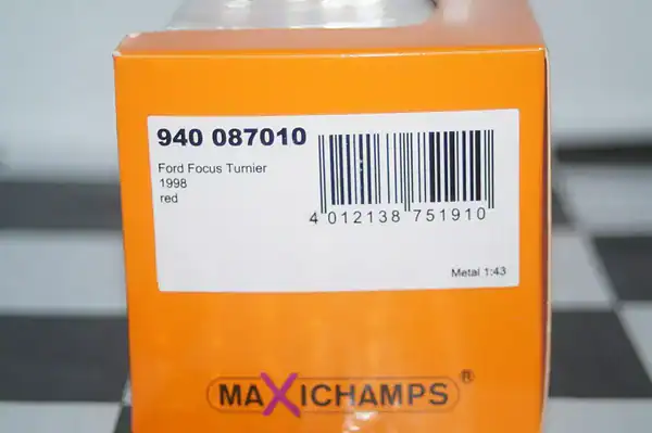 Maxichamps ford focus turnier (estate) 1998 red 1:43 940 087010