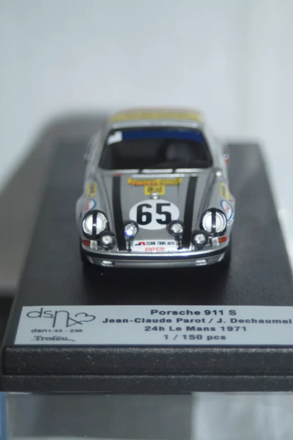 Trofeu porsche 911 s 24hr le mans 1971 #65 j-c parot dsn-236 1/43