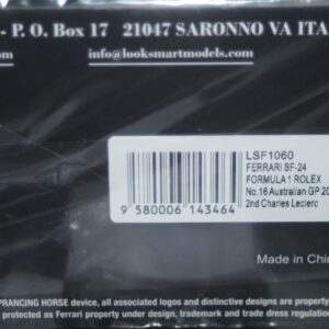 Looksmart ferrari sf-24 australian gp 2024 #16 2nd charles leclerc ref lsf1060