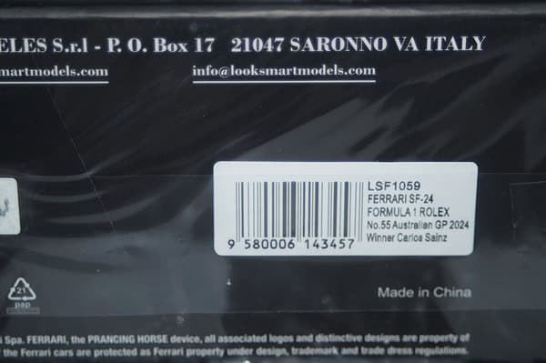 Looksmart ferrari sf-24 australian gp 2024 #55 winner c.sainz 1:43 lsf1059