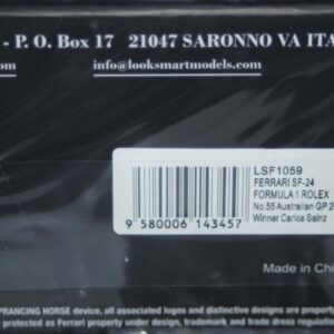 Looksmart ferrari sf-24 australian gp 2024 #55 winner c.sainz 1:43 lsf1059