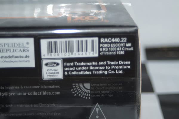Ixo ford escort mk2 rs1800 #3 circuit of ireland 1980 rac440 1:43