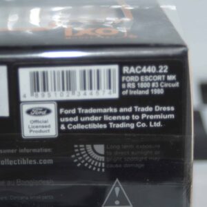 Ixo ford escort mk2 rs1800 #3 circuit of ireland 1980 rac440 1:43
