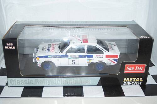 Sunstar ford escort mk2 portugal rally 1979 winner mikkola ref 4440 1:18