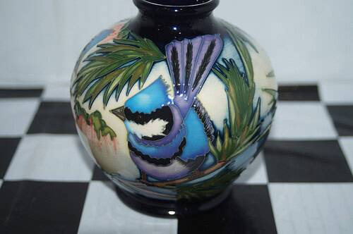 Moorcroft ashgrove lidded jar dish paul hilditch 10cm unboxed from 2011