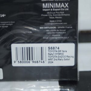Spark toyota yaris gr winner rally safari 2024 rovanpera #69 1:43 resin s6873