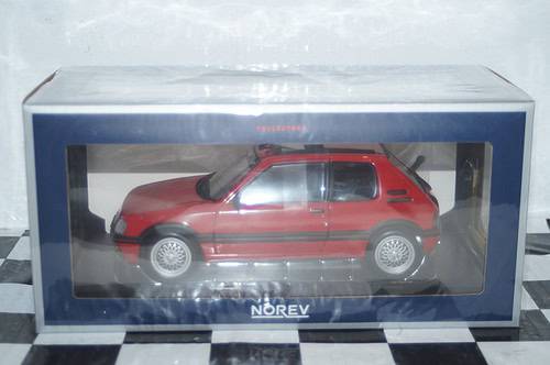 Norev peugeot 205 gti 1.9 pts deco 1991 red 1:18 scale 184846