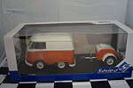 Solido volkswagen kool kombi 2023 in orange and white with trailer  1:18 s1810902