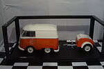 Solido volkswagen kool kombi 2023 in orange and white with trailer  1:18 s1810902