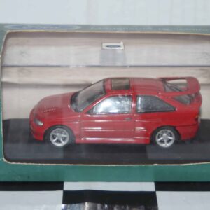 Minichamps ford escort cosworth red in dealer box -missing wing mirror