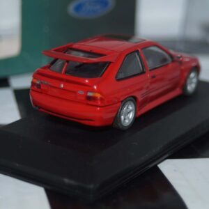 Minichamps ford escort cosworth red in dealer box -missing wing mirror
