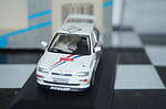 Minichamps ford escort cosworth red in dealer box -missing wing mirror