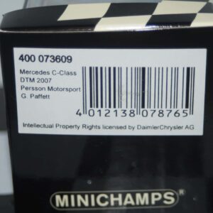 Minichamps mercedes c-class 2007 dtm #9 g.paffett (signed) 400 073609