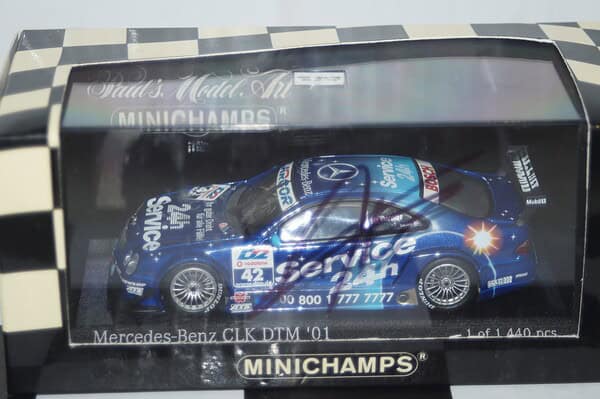 Minichamps mercedes c-class dtm 2001 #42 d.turner (signed) 400 013742