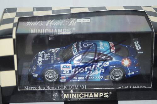 Minichamps mercedes c-class dtm 2001 #42 d.turner (signed) 400 013742