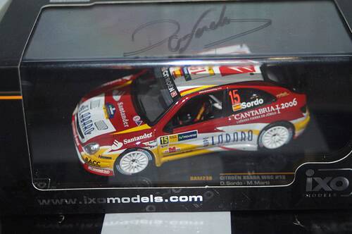 Ixo citroen xsara wrc 2nd catalunya 2006 #15 d.sordo (signed) ram238 1:43