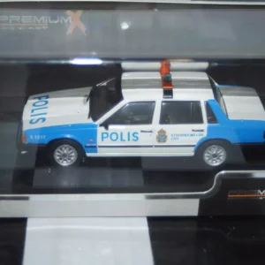 Premium x volvo 740 stockholm police 1985 1:43 diecast prd439