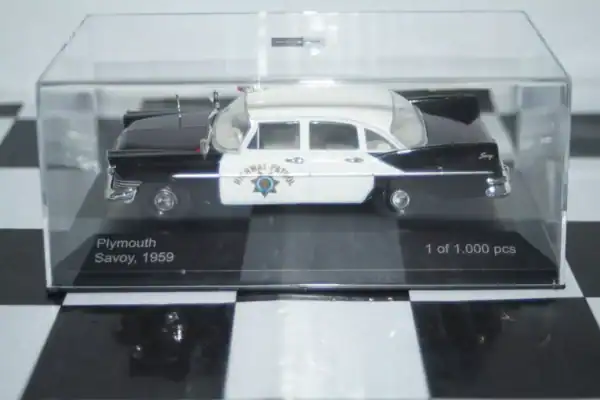 Whitebox plymouth savoy 1959 highway patrol diecast 1/43 scale