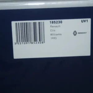 Norev renault clio williams 1993 in blue 1:18 scale 185230