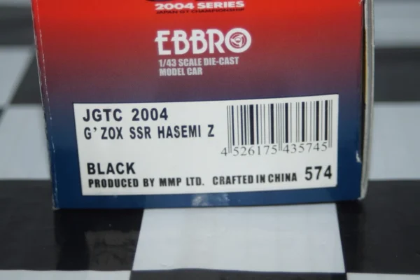 Ebbro g'zox ssr hasemi z in black #3 jgtc 2004 ref 574 1:43