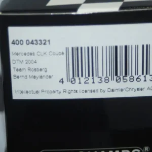 Minichamps mercedes clk coupe 2004 dtm b.maylander 400 043321