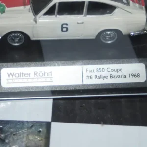 Ixo fiat 850 coupe #6 rally baveria walter rohl 1968 1/43rd