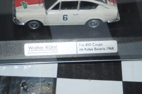 Ixo fiat 850 coupe #6 rally baveria walter rohl 1968 1/43rd