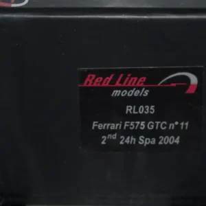 Red line models ferrari f575 gtc #11 2nd 24h spa 2004 1:43 rl035