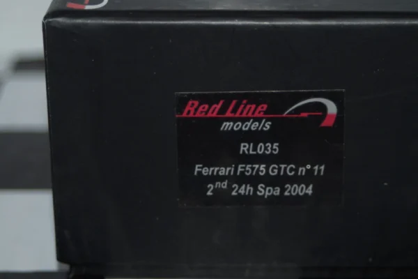 Red line models ferrari f575 gtc #11 2nd 24h spa 2004 1:43 rl035