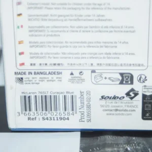 Solido mclaren 765t curacao blue 2018 1:43rd ref s4311904