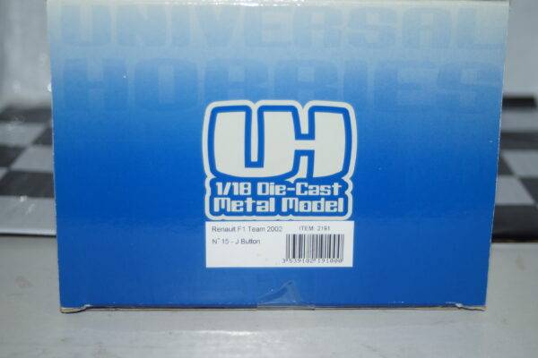 Universal hobbies renault f1 team r202 2002 j.button #15 1:18 ref 2191