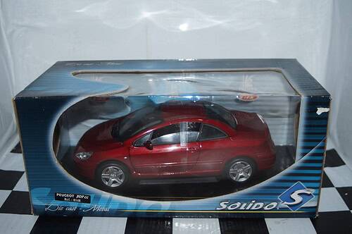 Solido peugeot 307cc red 1:18 diecast 8148
