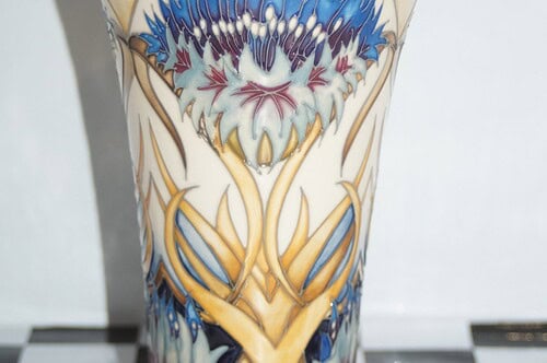 Moorcroft large vase "cornflower cavalcade" 23cm unboxed 2012