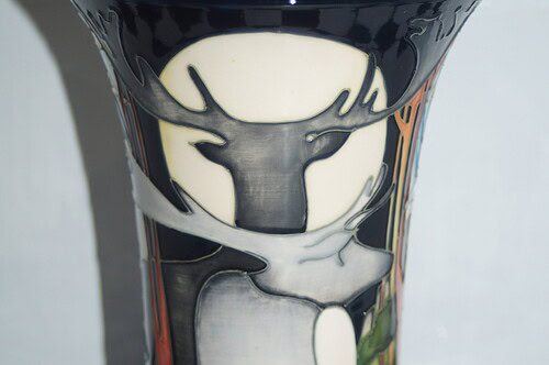 Moorcroft large "wapiti" with reindeer 21cm unboxed trial 17/07/12