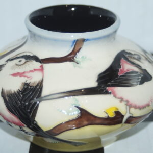 Moorcroft vase "courting birds" , emma bossons 13cm unboxed 2013