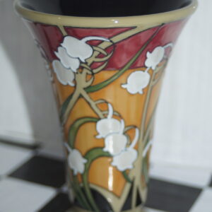 Moorcroft small vase "fleurs deco" 16cm unboxed 2013