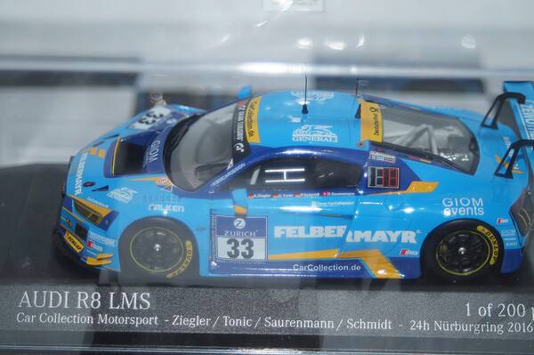 Minichamps audi r8 lms 24hr nurburgring 2016 1:43 437 161133