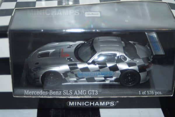 Minichamps mercedes benz slr amg gt3 2014 silver 1:43 413 143293