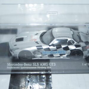 Minichamps mercedes benz slr amg gt3 2014 silver 1:43 413 143293