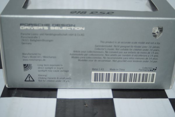 Minichamps porsche 918 rsr silver #22 wap 020 191 0c 1:43