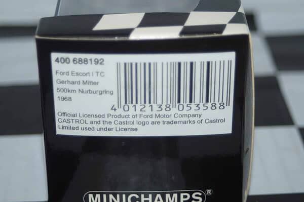 Minichamps ford escort mk1 tc #17 tt silverstone 1970 stewart 400 708117 1:43